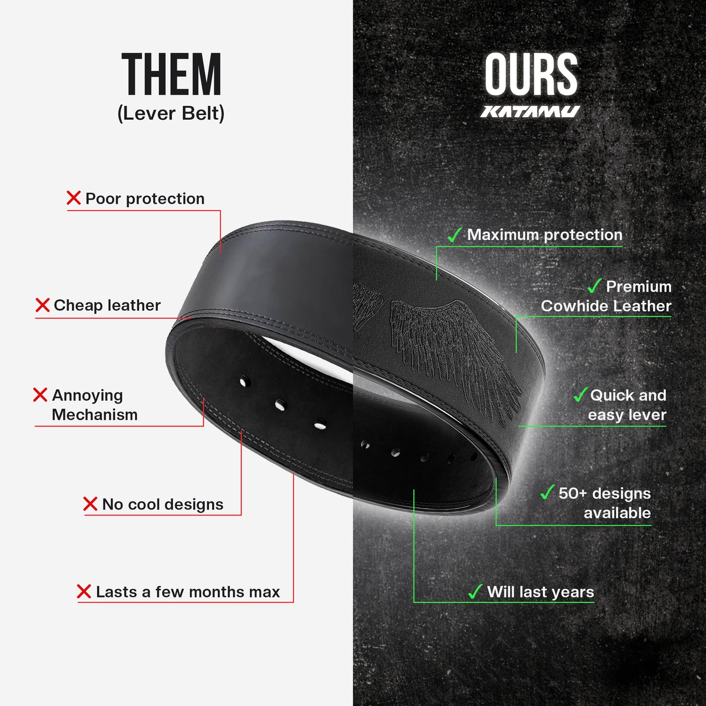 Blackout Wings Lever Belt
