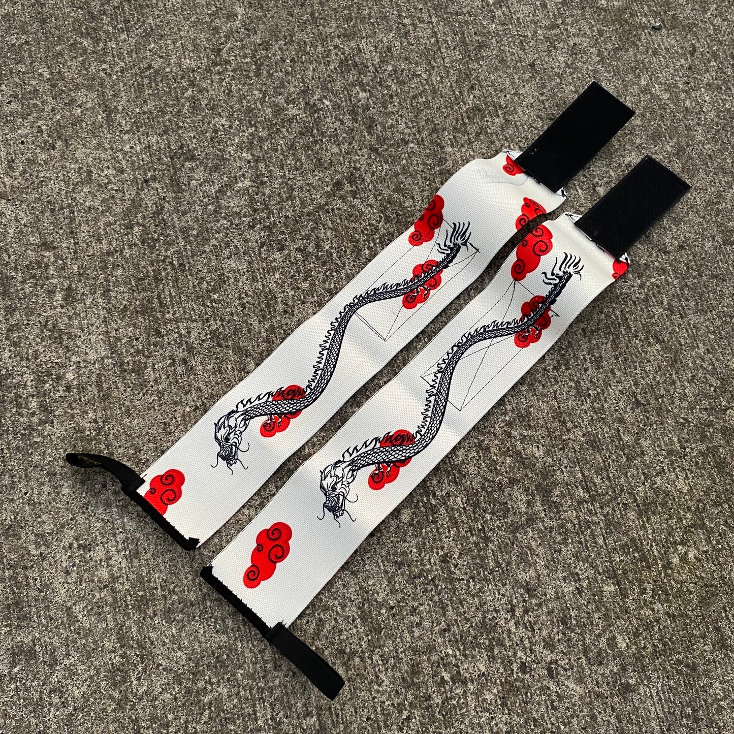 White Dragon Wrist Wraps