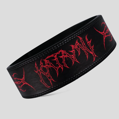 Blood Red Lever Belt