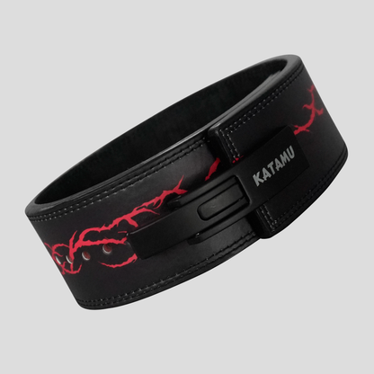 Blood Red Lever Belt