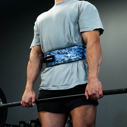 Navy Camo Lever Belt
