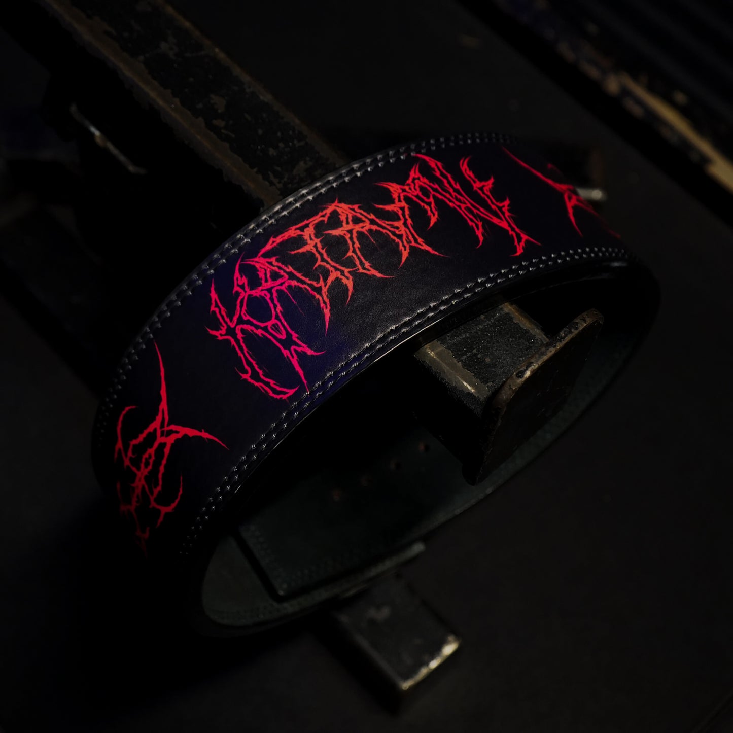 Blood Red Lever Belt