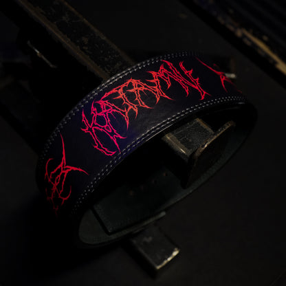 Blood Red Lever Belt