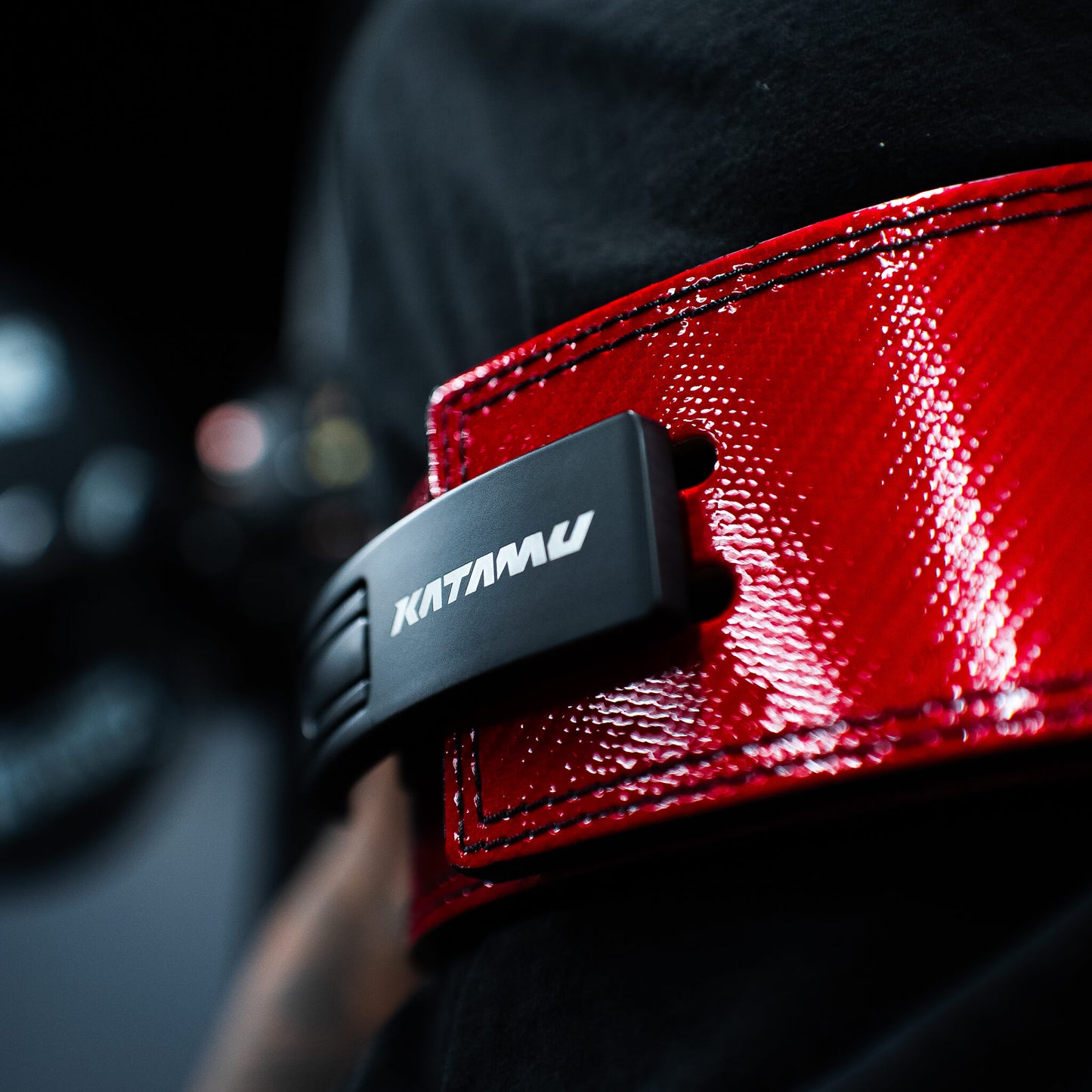 Carbon Fiber Lever Belt - Red