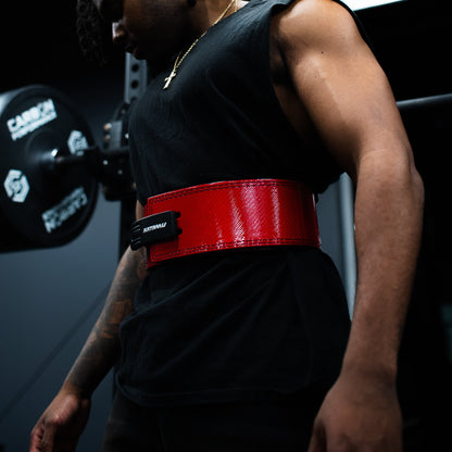 Carbon Fiber Lever Belt - Red
